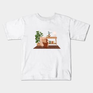 Trendy Plants in Interior, Botanical illustration 35 Kids T-Shirt